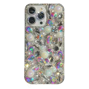 3D Diamond Laser Pearl Cristal Curea Caz de Telefon Capa Pentru Samsung GalaxyA30 A50 A70S A22 A32 5G A52 A71 A51 A72 A73 A53 A33 Acoperi