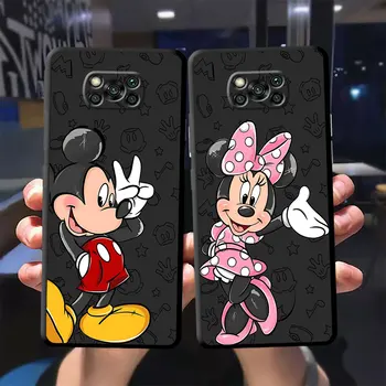 Caz pentru Xiaomi Poco C55 C51 F5 F1 M4 M5 Pro X4 GT X3 NFC M3 X4 Pro 5G C40 F3 Drăguț Disney Mickey Minnie Capac de Silicon Lux